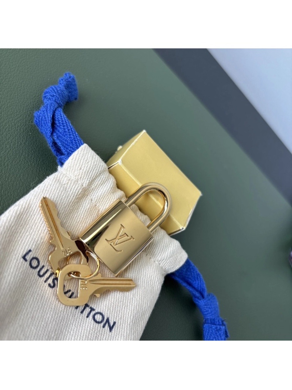 Authentic Louis Vuitton Gold Padlock with Key Set #314 - Picture 1 of 12